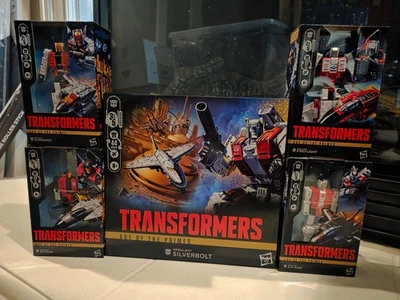 NEW SEALED Transformers Age Of The Primes Superion Skydive 5 Figs Complete LOT - Image 1 of 4