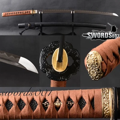 Barbeador Hamon Real Temperado Japonês Samurai Katana Lâmina Afiada Pronto para Batalha - Imagem 1 de 4