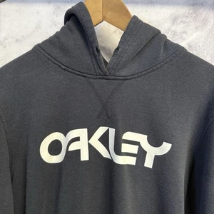 Oakley Hoodie Sweatshirt Mens Large Black Big Logo - Picture 1 of 17