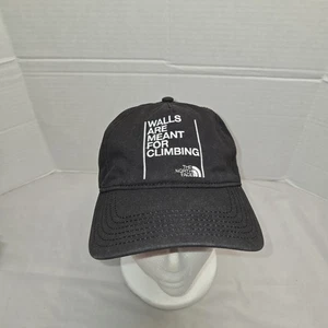 The North Face, Walls Are Meant For Climbing Hat Adj Strapback Nwot Black - Picture 1 of 6