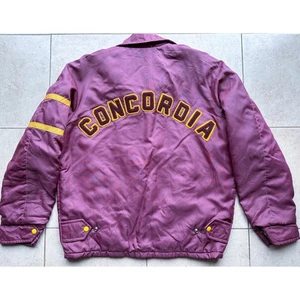 Chaqueta Concordia Stingers Años 90 M Borgoña Montreal Quebec University McGill De Colección - Imagen 1 de 8