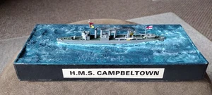Airfix 1/600 Scale HMS Campbeltown Diorama Built Painted  - Picture 1 of 13