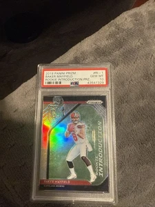 2018 Panini Prizm Baker Mayfield Rookie Introductions Silver Holo PSA 10 - Picture 1 of 2