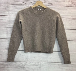 Suéter Reformation Cachemir Reciclado Talla S Caqui Recortado Pullover Manga Larga - Imagen 1 de 13