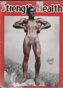 STRENGTH AND HEALTH MAGAZINE, APRIL 1944-PAUL ATANASIO COVER - Picture 1 of 2