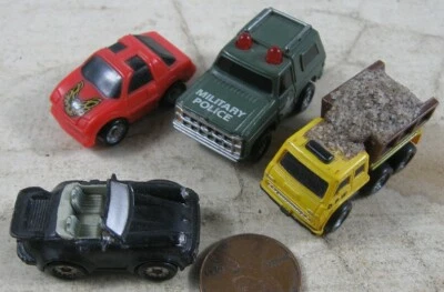4 Vintage Micro Mini Cars Micro Sonic Flashers - Image 1 of 3