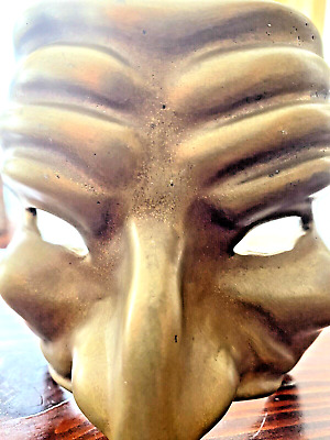 Maschera In Bronzo Di Venezia Antica Fonderia Veneziana, Bronzi Artistici, 750gr • 60€