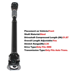 52123326AB Front Drive Shaft For Ram 2500/ 3500 2011-2013 6.7L 4WD 809mm AT - Picture 1 of 11