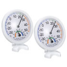 2 pièces mini thermomètre d'intérieur 75 mm hygromètre moniteur d'humidité température blanc
