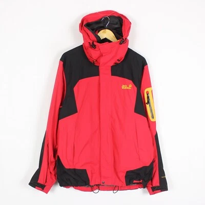 JACK WOLFSKIN TEXAPORE Hombres Chaqueta Talla M Con Capucha Roja Impermeable ... - Imagen 1 de 4