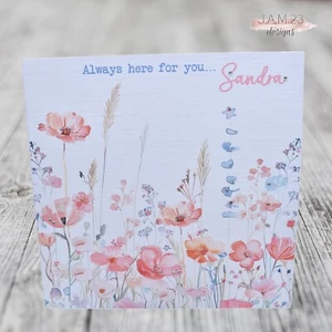 Personalised Female Always Here For You Card Thinking Of You - Picture 1 of 8
