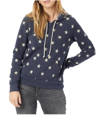 Sudadera con capucha para mujer Alternative azul marino con estrellas blancas Foto 1 de 2