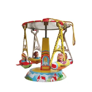 Christmas Tree Tin Ornament Carousel Airplaine Collectable Hanging Decoration - Picture 1 of 1