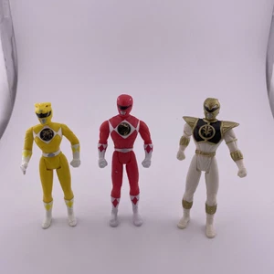 Power Rangers Yellow,Green,White, Black, Ranger Bendable Bendy 5.25" 1993 Saban  - Picture 1 of 4