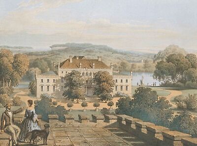 GLEISSEN / Glisno (Lubniewice) - Schloss - Duncker - Farblithographie 1870 • 120€