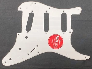 SSS Fender Squier Strat PICKGUARD White 1 Single-Ply ~ Stratocaster w/ SCREWS! - Picture 1 of 12