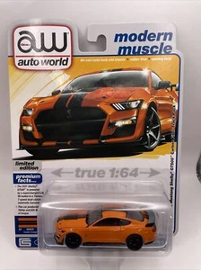 Auto World 1:64 #2 2021 Ford Mustang Shelby GT500 paquete de pista de fibra de carbono naranja - Imagen 1 de 10