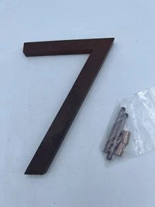 Rejuvenation Floating Address Number 7 Corten Rust 6" Rock Creek C5537 - Picture 1 of 3