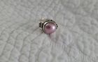 Bali Sterling Silver 925 Pink MOP Ring with Plumeria Flowers Size 6.75