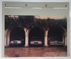 Lincoln Mercury 1984 Town Car Continental Mark VII Sales Brochure  Literature - Picture 1 of 5