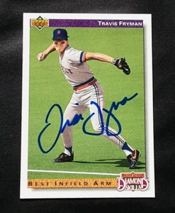 TRAVIS FRYMAN DETROIT TIGERS AUTOGRAPHED SIGNED 1992 UPPER DECK BASEBALL CARD - Picture 1 of 2