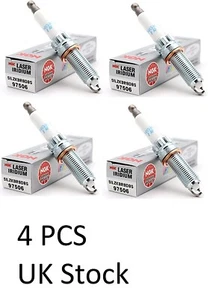 Genuine NGK SILZKBR8D8S Spark Plug X4 Pack Stock no 97506 Laser Iridium - Picture 1 of 2