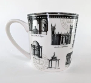 Royal Botanic Gardens Kew Black White Antique Architect Mug Tea Cup Coffee NEW - Picture 1 of 8