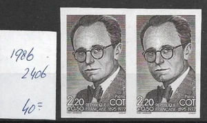 France @ 1986  Good  Pair  €40.00 MNH     imperf   - Nice Priced @ Im.116 - Picture 1 of 1