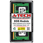 A-Tech 8GB 2Rx8 PC4-19200 DDR4 2400 MHz ECC Unbuffered SO-DIMM Server Memory RAM
