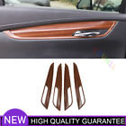 Car Inner Door Strip Panel Decor Cover Trim For Cadillac Xt5 2016-23 Brown Wood