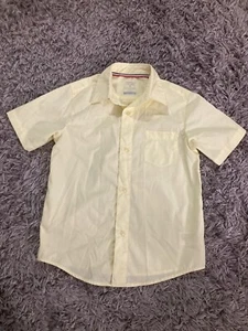 Boys French Toast Light Yellow Short Sleeve ButtonUp Collared Dress Shirt Size 6 - Picture 1 of 5