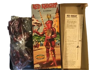 Vintage Aurora Model 1957 Red Knight of Vienna Kit Box with parts still sealed - Picture 1 of 5
