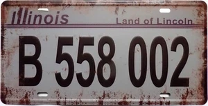 PLAQUE métal style immatriculation Américaine USA - ILLINOIS - Imagen 1 de 1