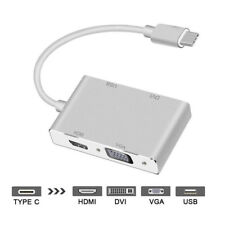 Type C to HDMI TV VGA DVI USB 3.0 Video Cable Adapter for Macbook DELL Notebook