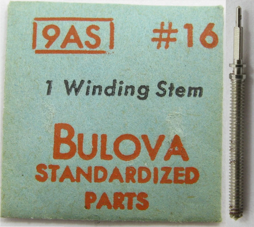 Bulova 9AS watch part stem #401 / #16 diameter 1.1 mm * tap 8 * - Image 1 of 1