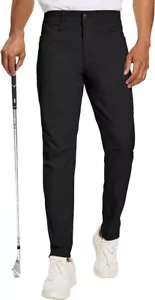 NWT SZ 30 PULI Golf Pants Slim Fit Stretch Waist gold dress Hiking BLACK - Picture 1 of 13