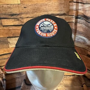Gorra White Pass Yukon Route negra ajustable con tirantes tren Skagway Alaska - Imagen 1 de 7