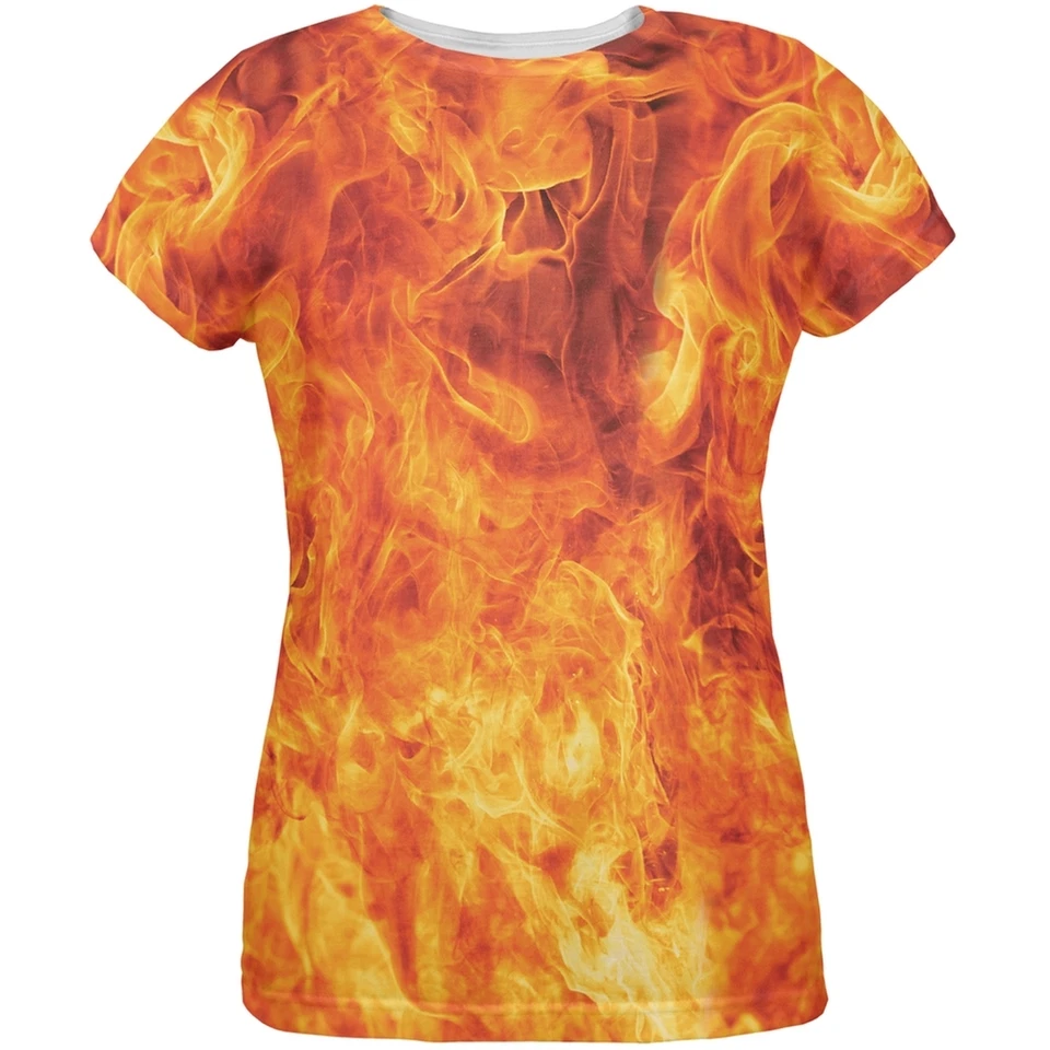 Camiseta Flames All Over para mujer Foto 1 de 1