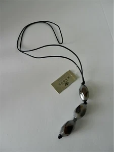 BARSE Genuine Agate and Leather Pendant Necklace MSRP $38 - Picture 1 of 2