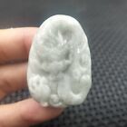Pendentif perle de dragon sculptée jadéite lavande naturelle de type A type A