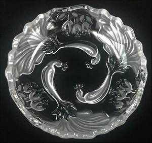 Mikasa Frosted Peacocks Shallow Round Bowl   6¾"  Set of 2 - Bild 1 von 7