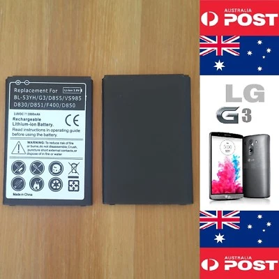 Batería de repuesto LG G3 3500mAh BL-53YH - Nueva - ¡Vendedor local de Brisbane! Foto 1 de 4