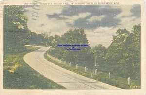 1940 US Hwy 74 Blue Ridge Mountains Western North Carolina PC enviado a Tenn como está - Imagen 1 de 3