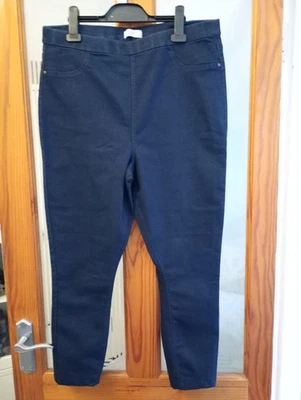 Papaya Blue Denim Jeggings Size 16 Back Pockets Elasticated Waist - Image 1 of 4