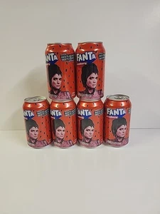 BeettleJuice Strawberry Flavor 12oz Can Of Fanta! (Lot Of 6) Winona Ryder - Picture 1 of 7