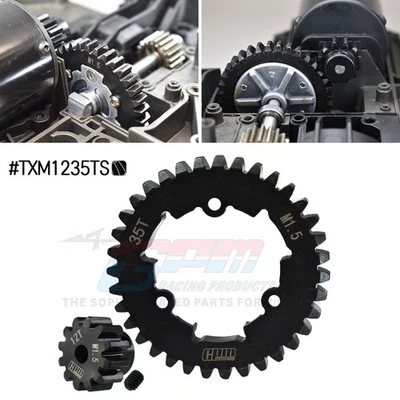 For TRAXXAS X-MAXX 1/5 XRT 8S 1.5 MOD CARBON STEEL SPUR+PINION GEARS 35T 12T - Image 1 of 4