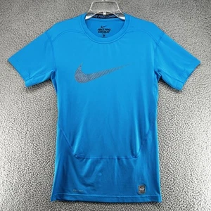 Nike Pro Combat Compression Shirt Mens XL Blue Dri-Fit Athletic Tee Training Gym - Picture 1 of 9