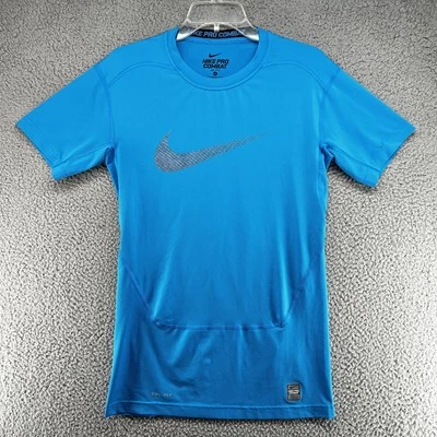 Nike Pro Combat Compression Shirt Mens XL Blue Dri-Fit Athletic Tee Training Gym - Image 1 of 4