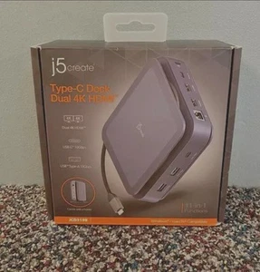 NEW - j5create Type-C Dock Dual 4K HDMI (GREAT DEAL) Fast +Free Shipping! - Photo 1/4