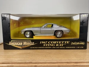 1/18 Ertl American Muscle 1967 Chevrolet Corvette Stingray Silver 32271 ; - Picture 1 of 15